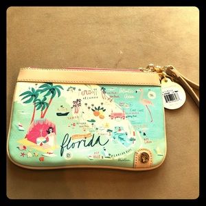 Spartina Florida zip wristlet.